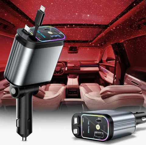 120W Super Fast Charging with 4-in-1 USB Type-C & Lightning Cables for All Smartphones